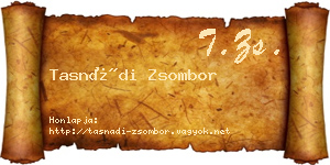 Tasnádi Zsombor névjegykártya